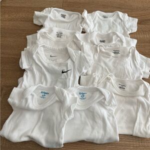 Gerber White Baby Onesie Set